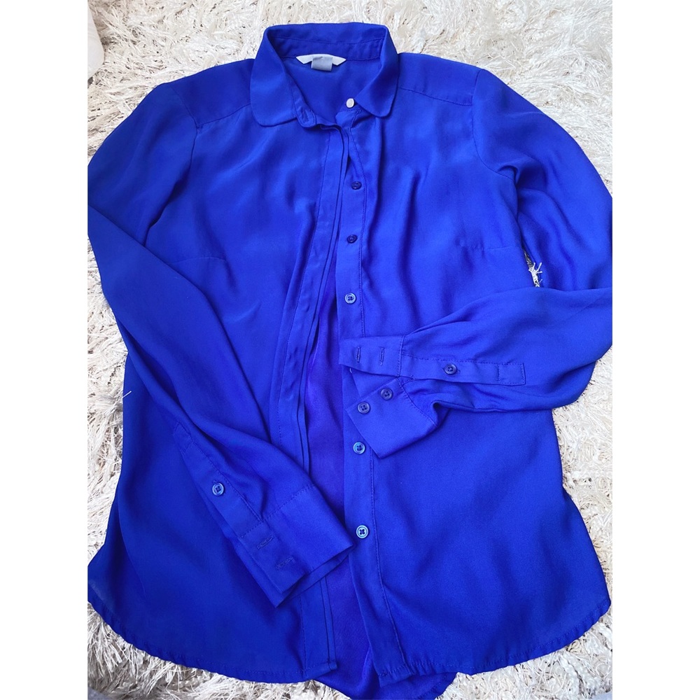Blue button down